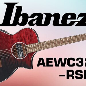 Электроакустическая гитара IBANEZ AEWC32FM-RSF