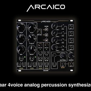 Демонстрационный звук аналогового перкуссионного синтезатора Zaar 4voice